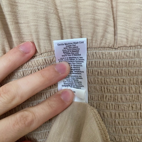 NWT Nation Ltd Martine Casual Peasant Dress in Almond Milk size Small - Picture 6 of 9